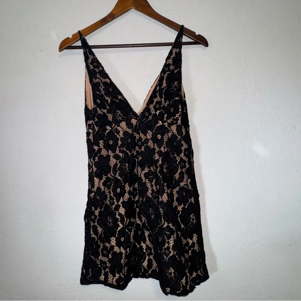 Free People Black Lace Chic Mini Dress - Picture 8 of 13